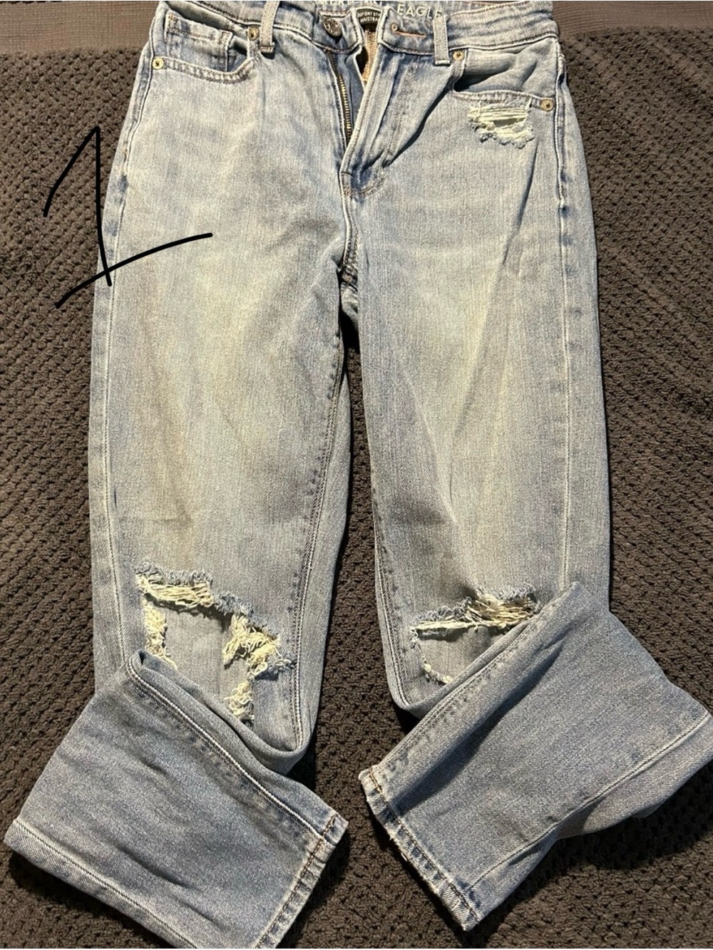 LOT!!!! 4 pair Blue Distressed Skinny Jeans